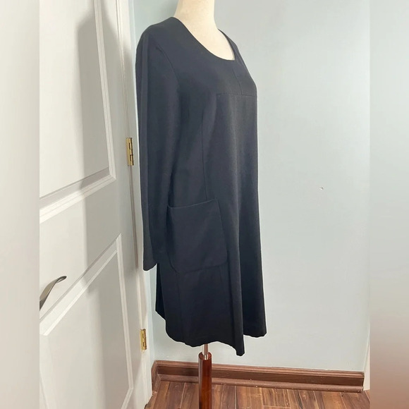 Tricot Comme des Garçons black 100% wool A line dress - Picture 9 of 14